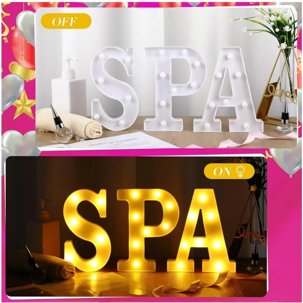 SPA Marquee Light Up Letters - Warm White NEW